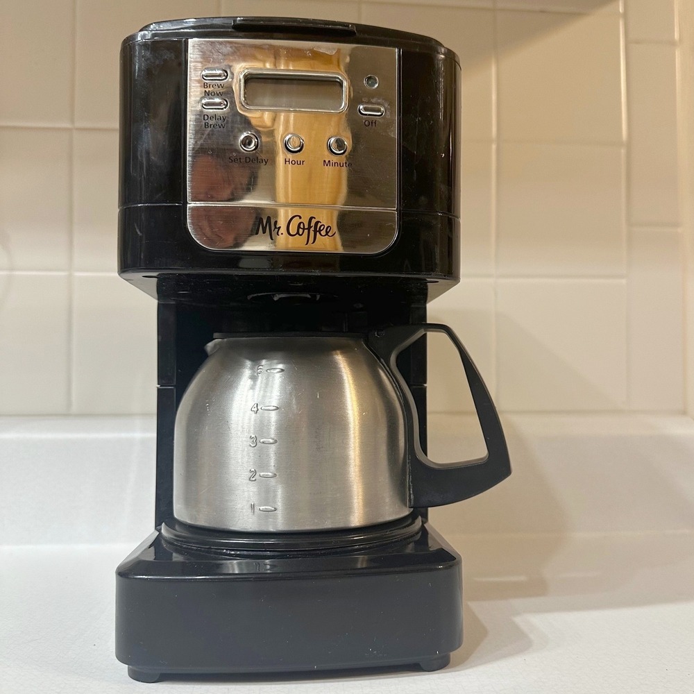 Mr. Coffee Coffee Maker 5 Cup Black Stainless Steel Thermal Carafe JWX3 TESTED